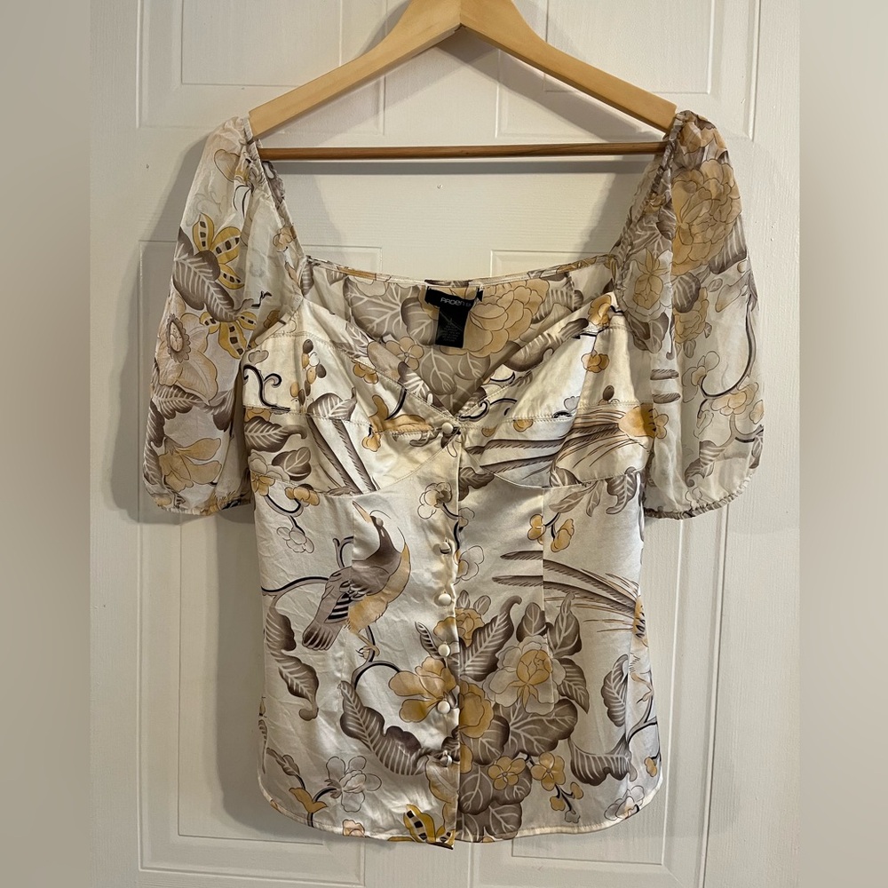 SILK Y2K PRINT TOP - ARDEN B SIZE LARGE